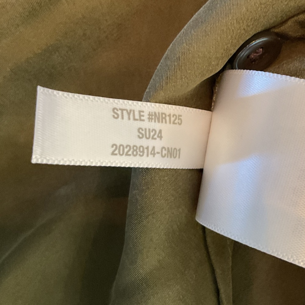 NWT Madewell Washable Silk Drapey Patch Pocket Sleeveless Shirt Loden Green Sz S - Picture 12 of 13